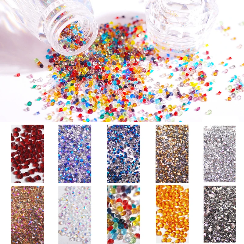 

Manicure Pixie Nails DIY Gems Tiny Rhinestones Nail Caviar Beads 3D Micro DIY Beauty Glass AB Crystal Nails Art Decorations