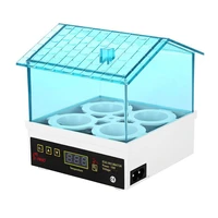 4pcs led poultry bird incubator household semi automatic mini digital temperature brooder miniature automatic eggs incubator