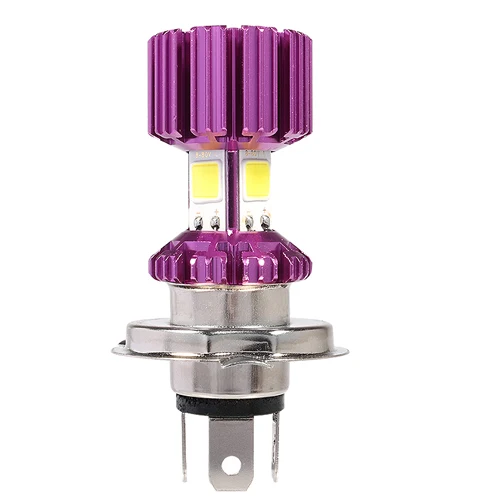3 Side COB YCCPAUTO H4 светодиодный фара мотоцикла HS1 светодиодный мото лампы высокой мощности 24W скутера ATV Мопед корпус для противотуманной фары 6000K 12 V-80 V - Color: 3 Side COB