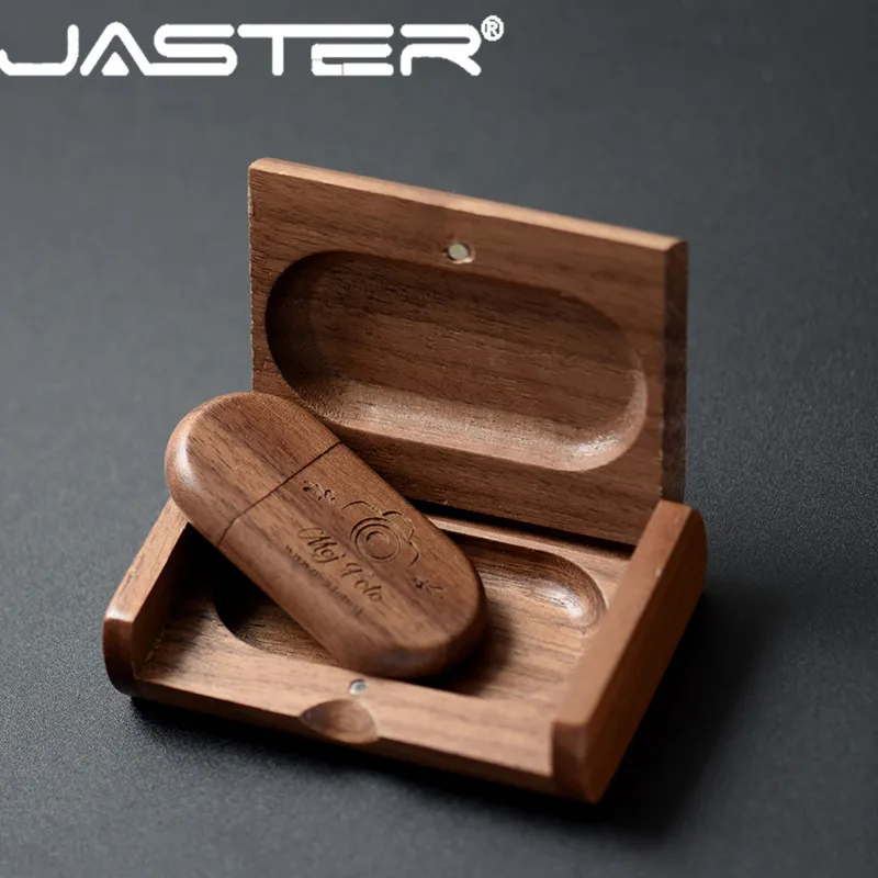 USB флеш накопитель JASTER овальный деревянный + откидной корпус 2 0 4 ГБ 8 16 32 64 ГБ|USB