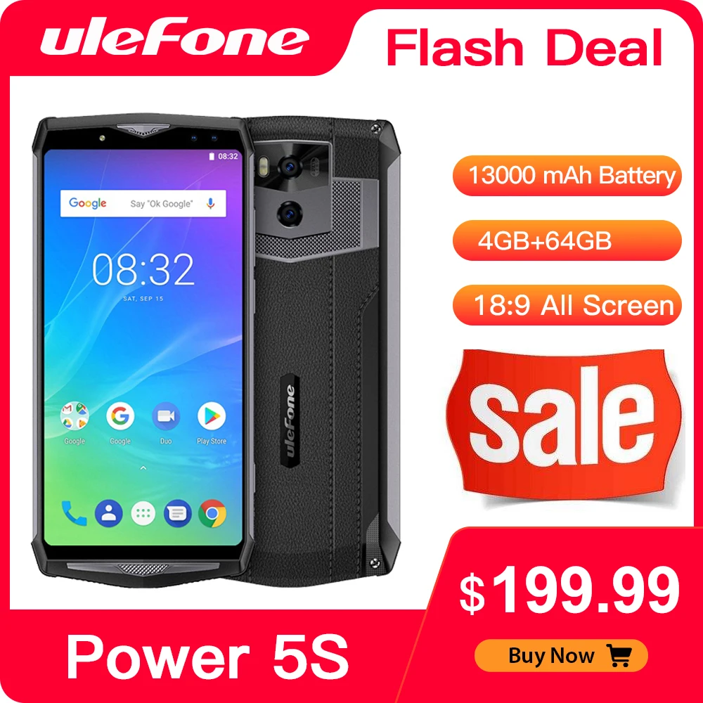 Чехол накладка Ulefone Мощность 5s 13000 мА/ч мобильный телефон Android 6 0 &quotFHD MTK6763 Octa Core 4 Гб