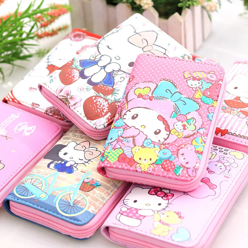 Sanrio кошелек из искусственной кожи Hello Kitty для мальчиков и девочек мультяшный