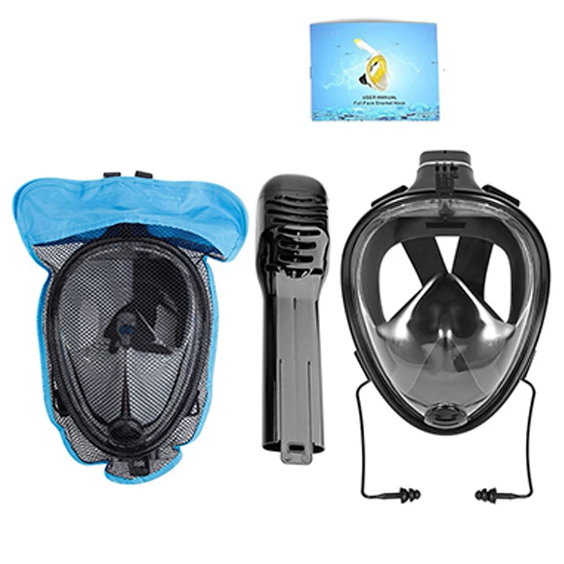 

Full Face Diving Mask Underwater Silicone Breathing Tight Band Mask Anti-Fog Scuba Snorkeling Equipment For Swimming