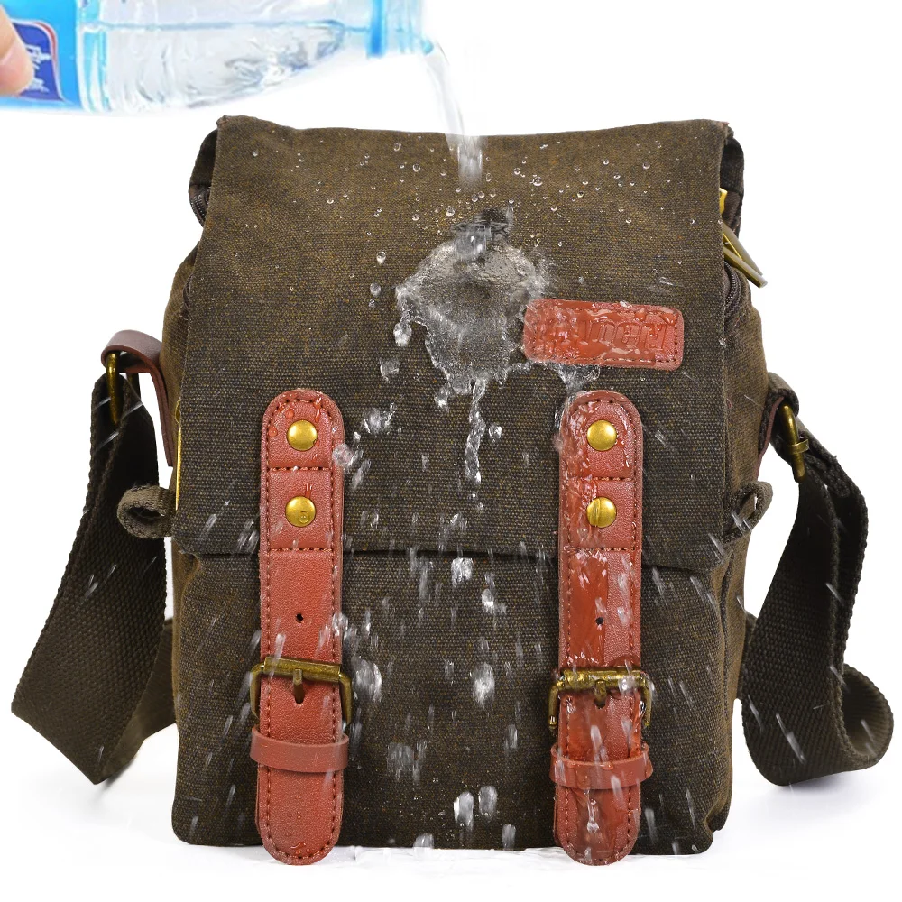 

CADeN Waterproof Camera Bag Retro Shoulder Cross-Body Camera Sling Bag DSLR Photo Bag Canvas Men's Bag For Canon Nikon Sony