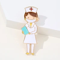 funny nurse brooch doctors nurse medical punk jewelry gold lapel pin badge enamel pins brooches gift women