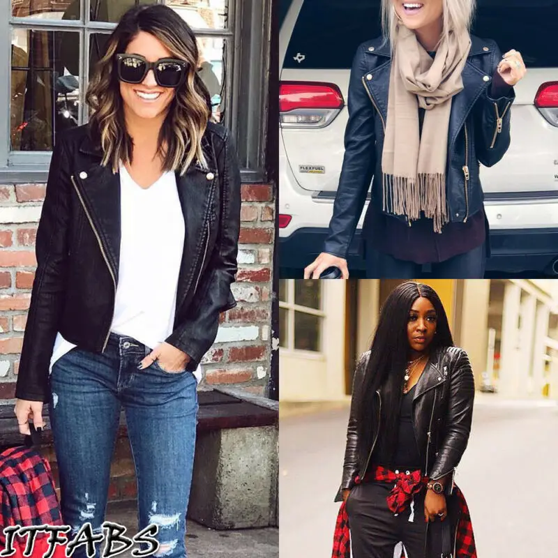 Women's Long Sleeve Turn Down Collar Jacket Loose Winter Warm Leather Suit Street Big Size | Женская одежда