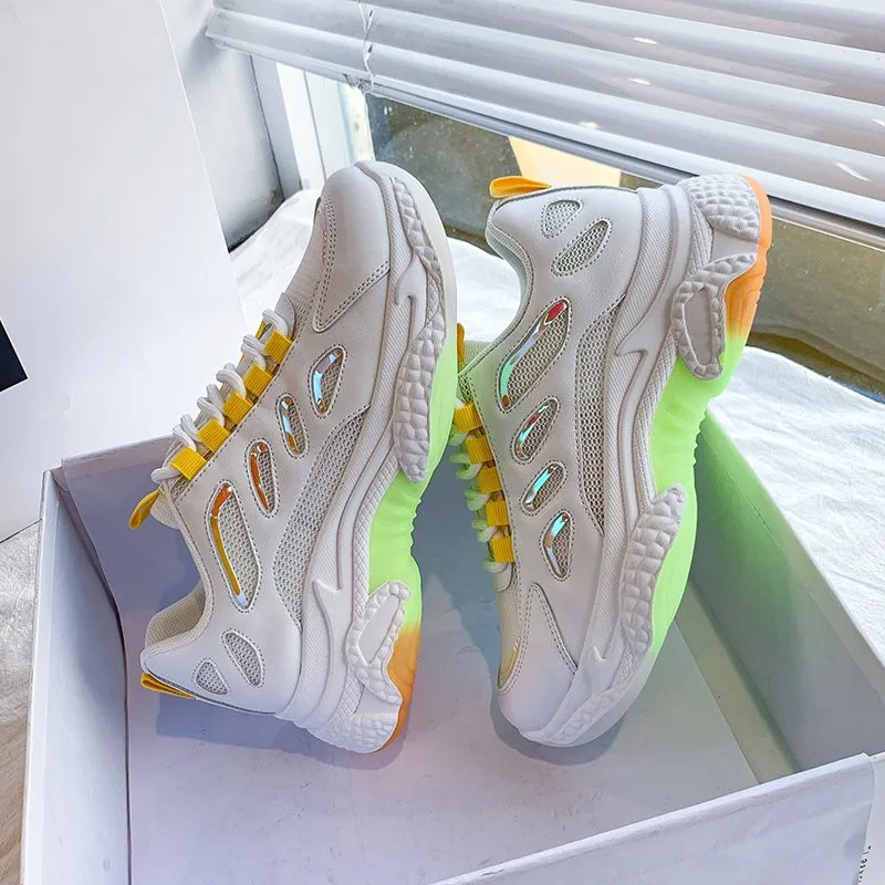 

2021 mesh breathable sports shoes women casual shoes student travel shoes outdoor running shoes women hip-hop fitness sneakers