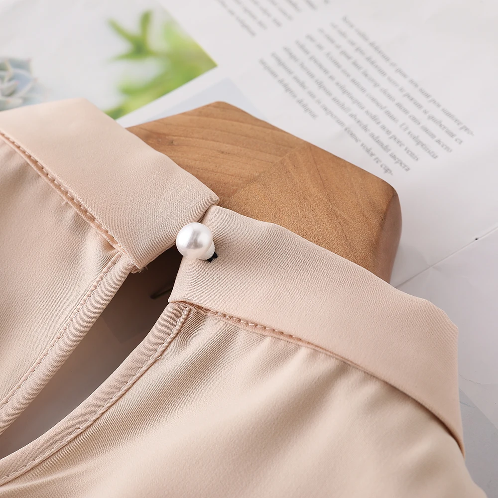 

2021 Summer Temperament Shirt Women Fashion Elegant Short Sleeve New Bow Blouses Office Ladies Work Casual Tops Plus Size S-5XL
