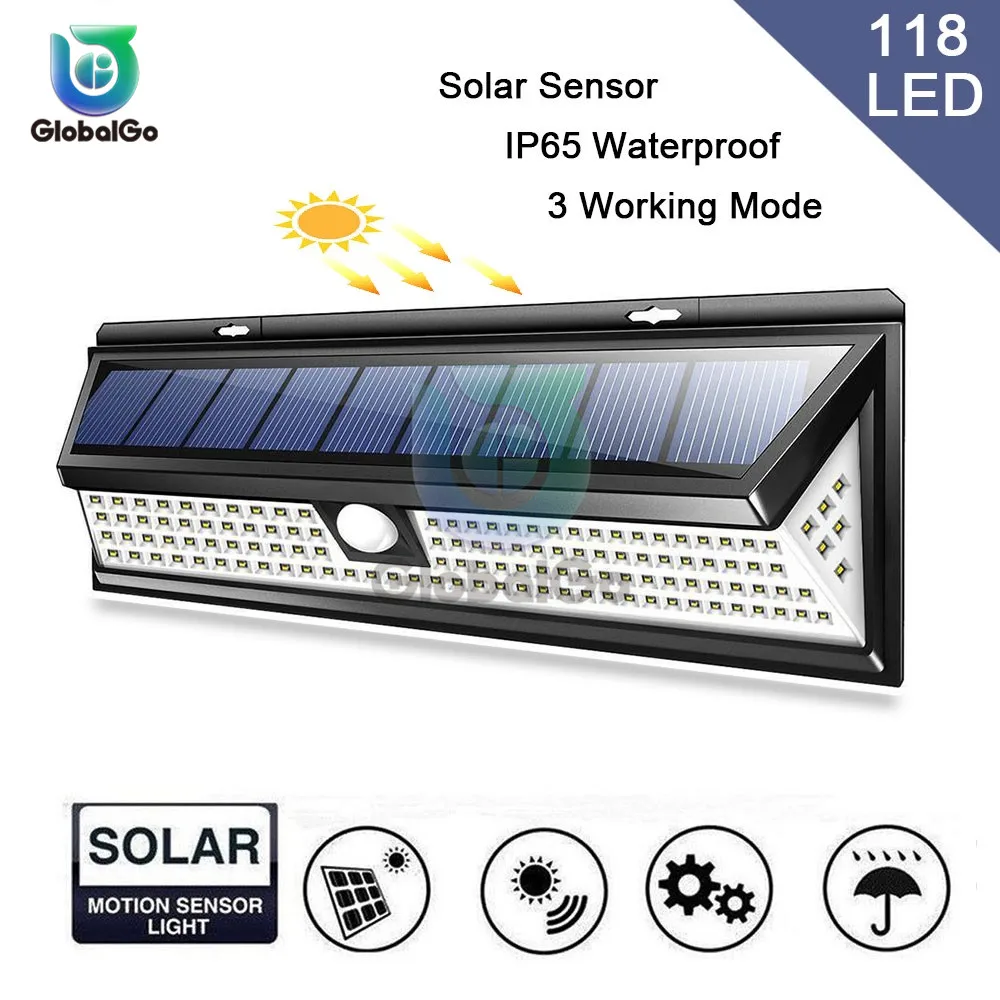 118 светодиодный солнечный свет s Открытый датчик движения настенные светильники