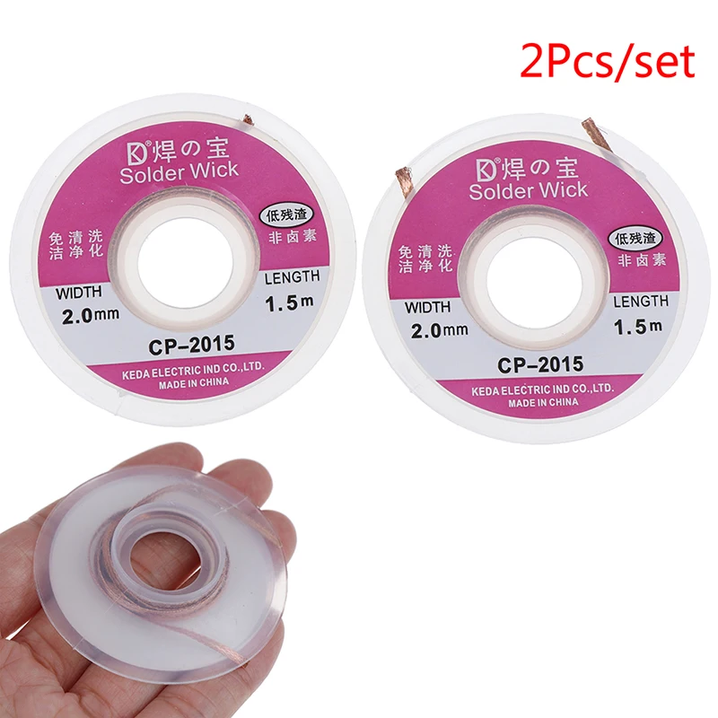 

2Pcs/lot 75cm Solder Wick Remover Desoldering Braid Wire Sucker Cable Fluxed Flux
