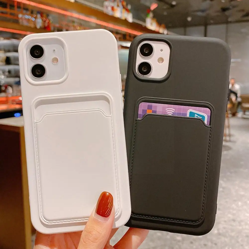 

For 13 Pro Max Silicone Soft Tpu Cover For 13 Mini Aifon 13pro 13mini Camera Shockproof Card Wallet Back G4s8