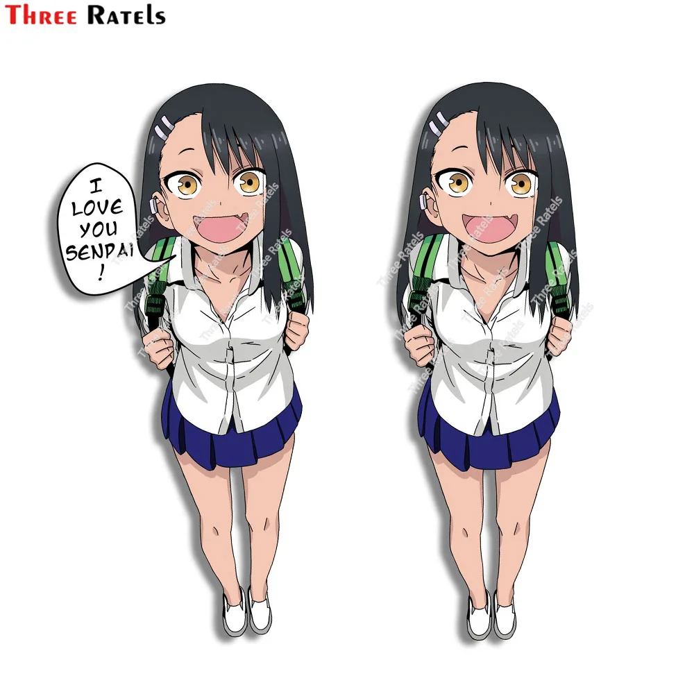 

Three Ratels E442 Cartoon Anime Nagatoro Backpack Both Stickers For School Gifts Skateboard Laptop Cover Decoration Vinyl Waterp