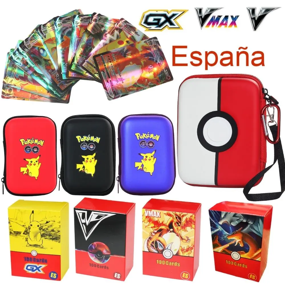 New Pokemon Cards in Spanish TAG TEAM GX VMAX Trainer Energy Holographic Playing Game Castellano Español Children Toy | Игрушки и хобби