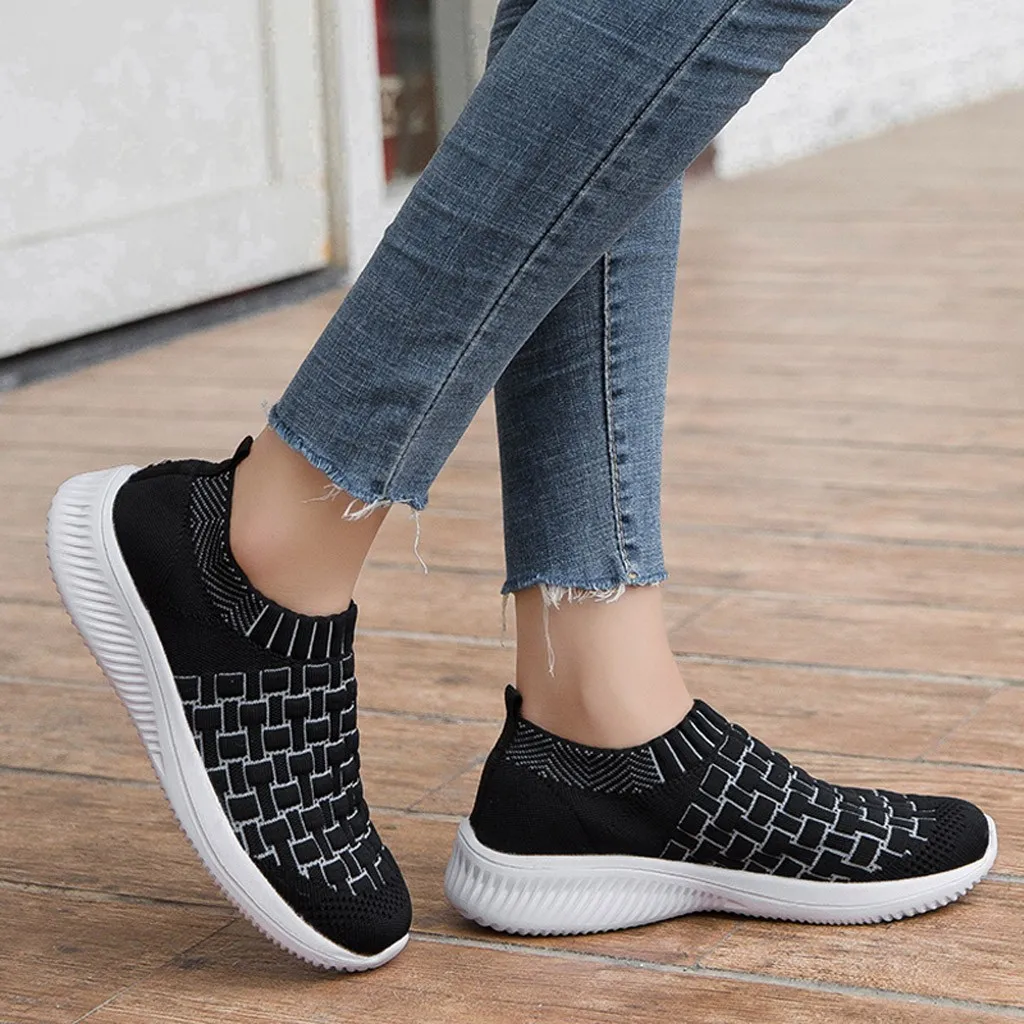 

2020 New Mesh Women Casual Shoes Lightweight Comfortable Loafers Breathable Walking Sock Sneakers Soft Bottom Sport Shoes