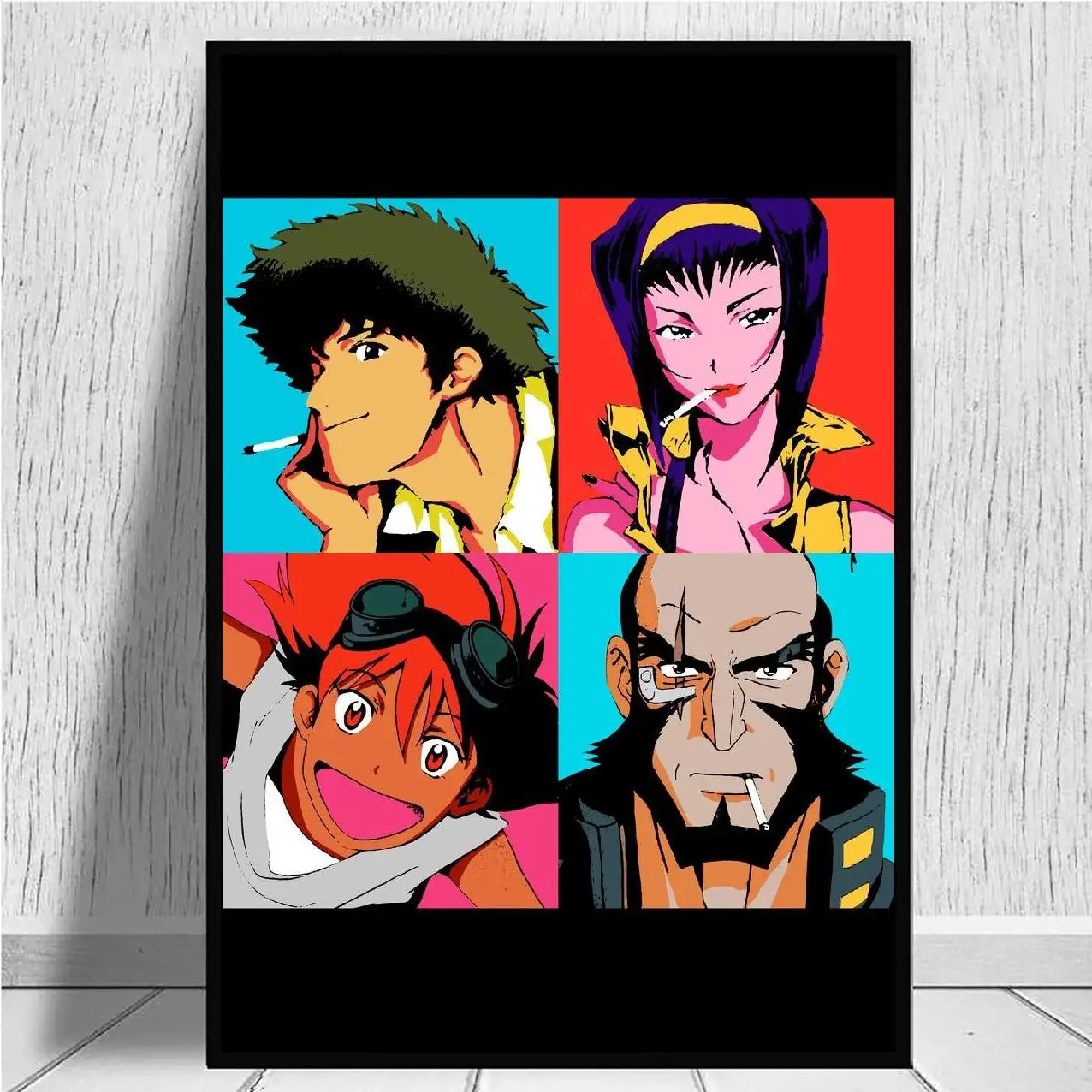 Ковбойская холщовая настенная аниме печать Warhol Bebop современный постер настенные