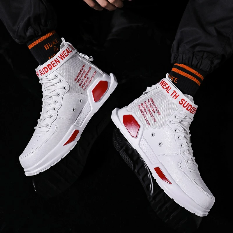 

Platform High Top Red Bottom Trend Sneakers For Men Hip Hop Casual Men's Shoes Tennis Male Adult Autumn 2021 Sports Shoes