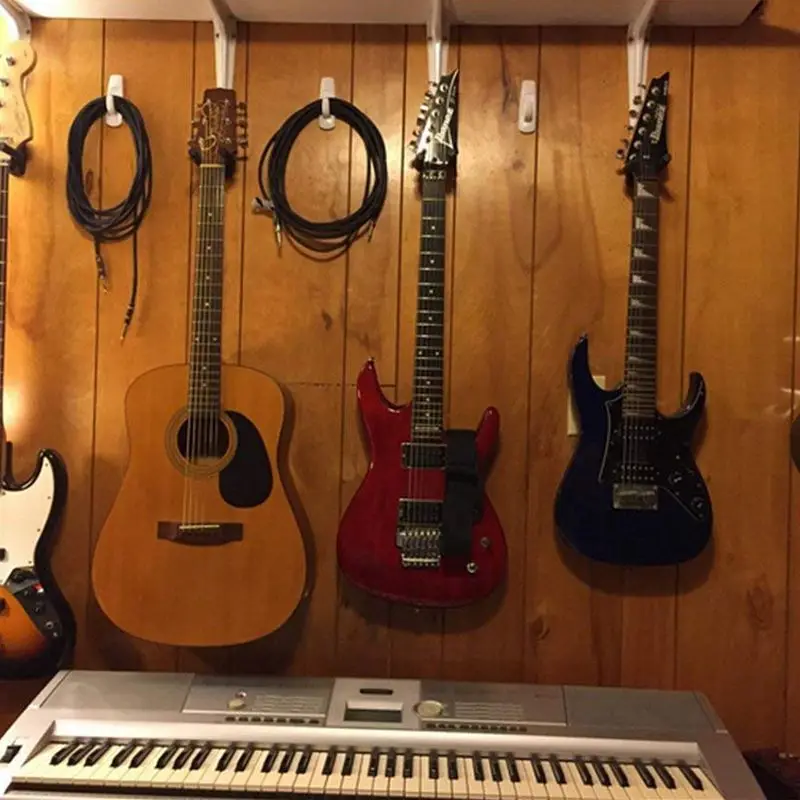 

5 Pack Black Guitar Hanger Hook Holder Wall Mount Display with Screws Fits Most Guitars