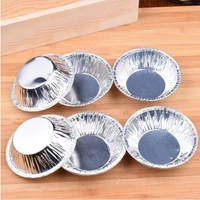 diy hot sales 250pcs disposable aluminum foil baking tools cookie muffin cupcake cheese egg tart mold round cooking pastry tools
