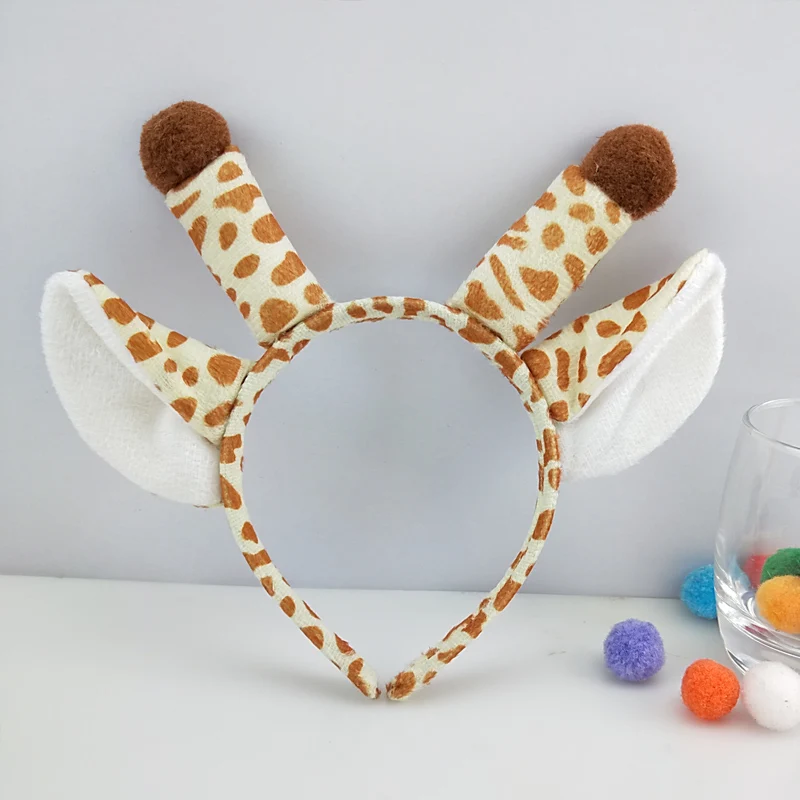 Giraffe Animal EAR Headband Tie Tail Birthday Gift Party Favor Halloween Costume for Kids Christmas Props - Girls, Boys, and Men image 4
