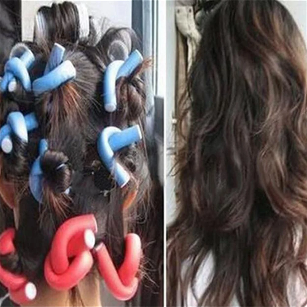 Curler Sticks Hair Foam Roller Curling Sponge For Women 10Pcs Soft Plastic EPE Randomly Length 24cm/9.45&quot | Красота и здоровье