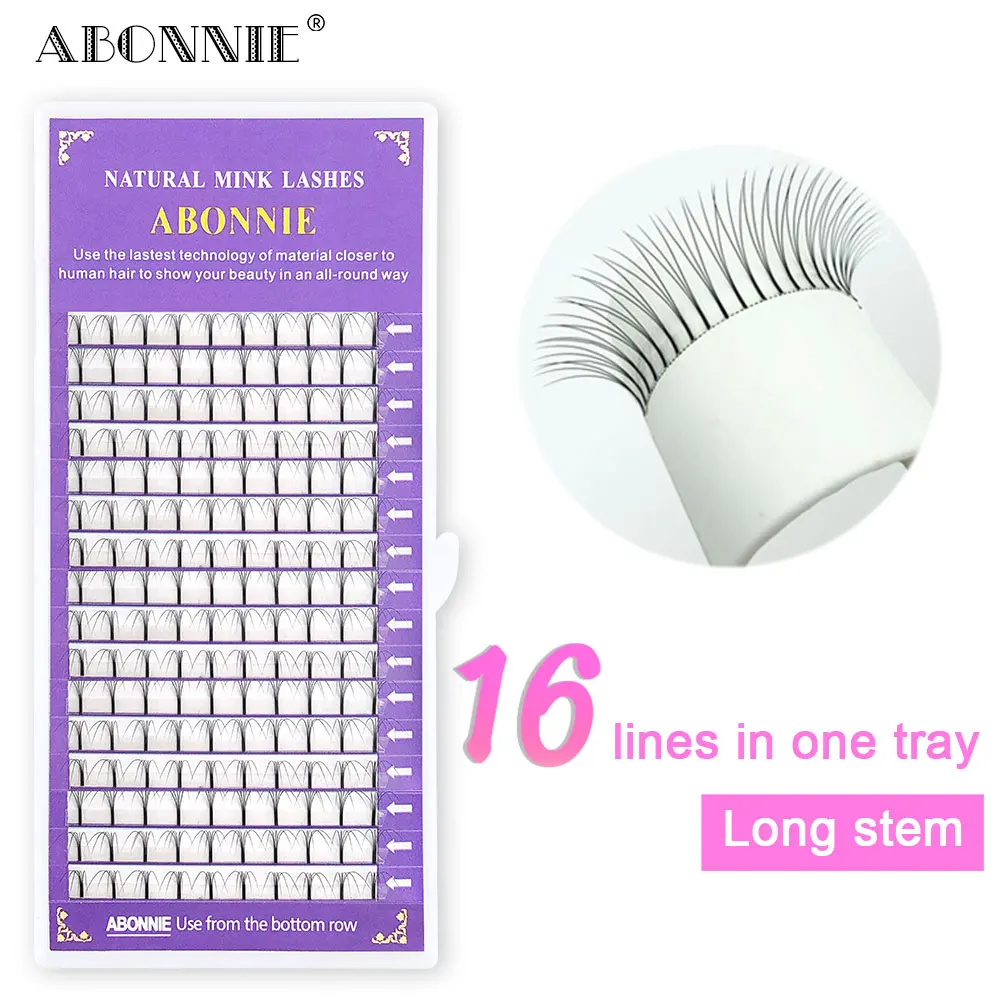 16 линий 3D 6D готовые объемные вееры Накладные ресницы с длинным стержнем