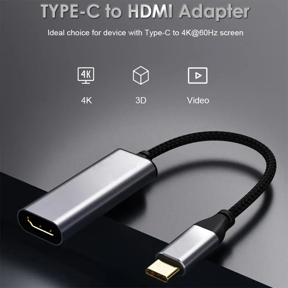 

0.2m Type-C To HDMI-compatible Connector Cable Supports 4k(3840*2160)@60hz Resolutions Adopt All-in-one Design Newset