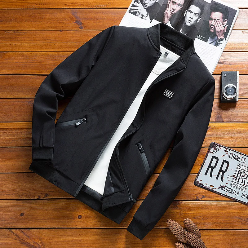 

2021 New Spring And Summer Icon Men's Business Casual Fashion Jacket Zipper Baseball Pilot Outdoor Hiking Windproof Jacket