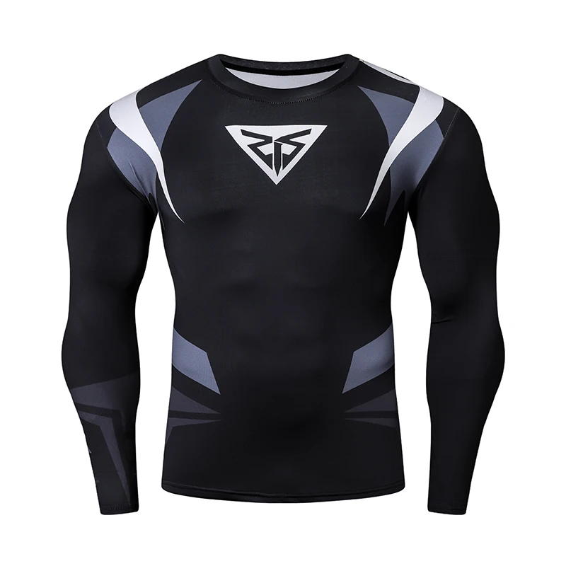Компрессионные футболки высокого качества Мужская футболка для бега