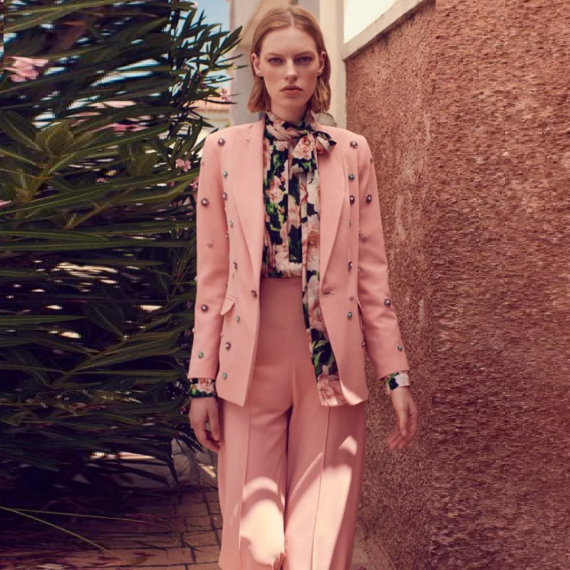 

New Update Fashion Show Style Collection Customeize Pink Jacket For Cocktail Party Celebrity Wedding Outfit Design Wholesale
