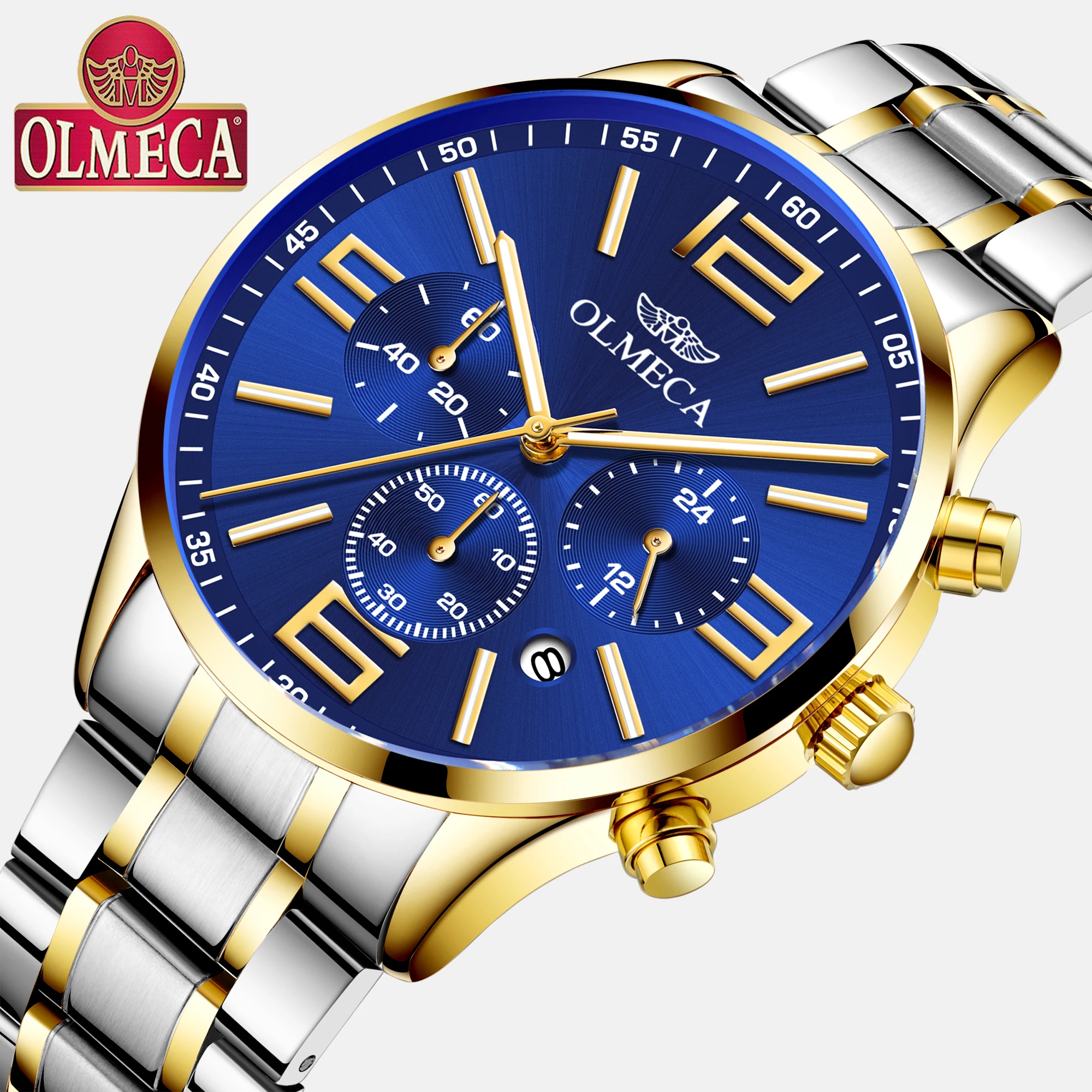 Мужские водонепроницаемые спортивные часы с хронографом 3 АТМ|Кварцевые мужские