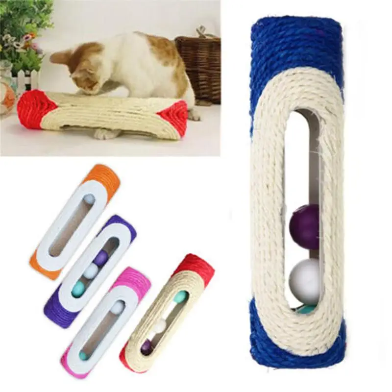 Pet Cat Scratching Post 3 Rolling Ball Sisal Tunnel Training dog Interactive Toy arranhador gato pet products toys for cats | Дом и сад