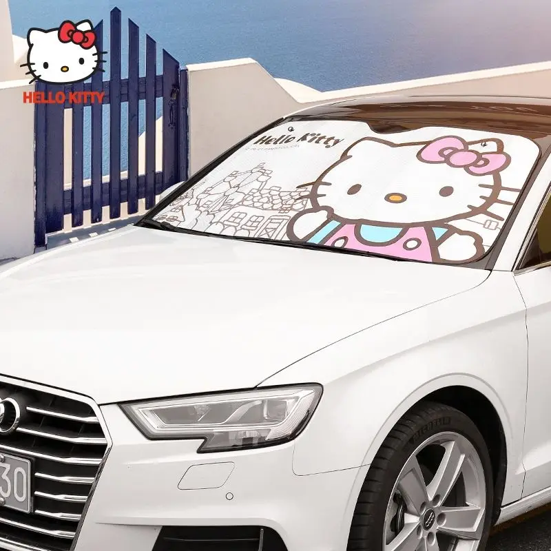 

TAKARA TOMYHellokitty Car Sunscreen Heat Insulation Sunshade Cartoon Suction Cup Sunshade Curtain Car Curtain Sunshade