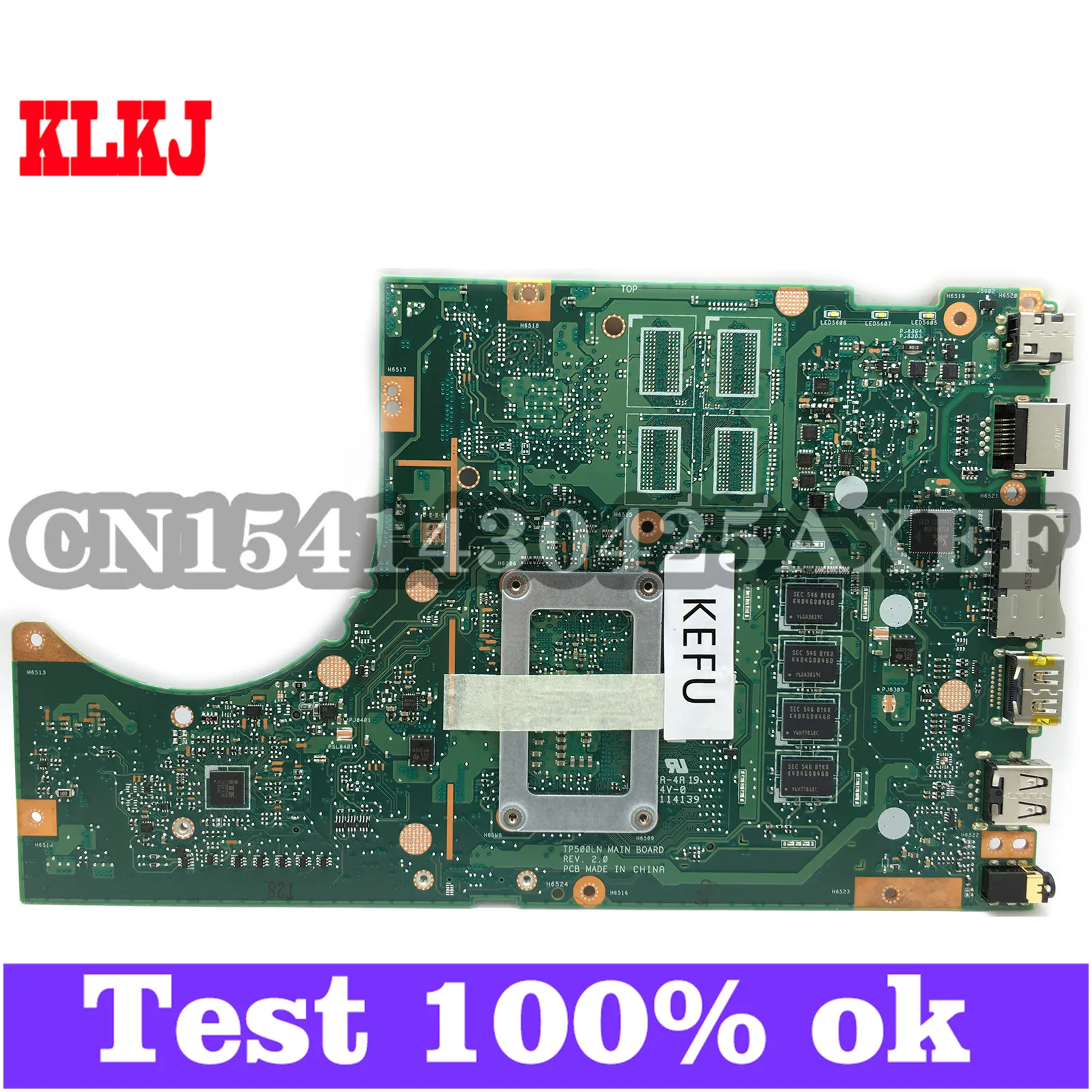 

KLKJ TP500LN Laptop Motherboard For ASUS TP500LA TP500LD TP500L Original Mainboard 4GB-RAM I3-4030U LVDS