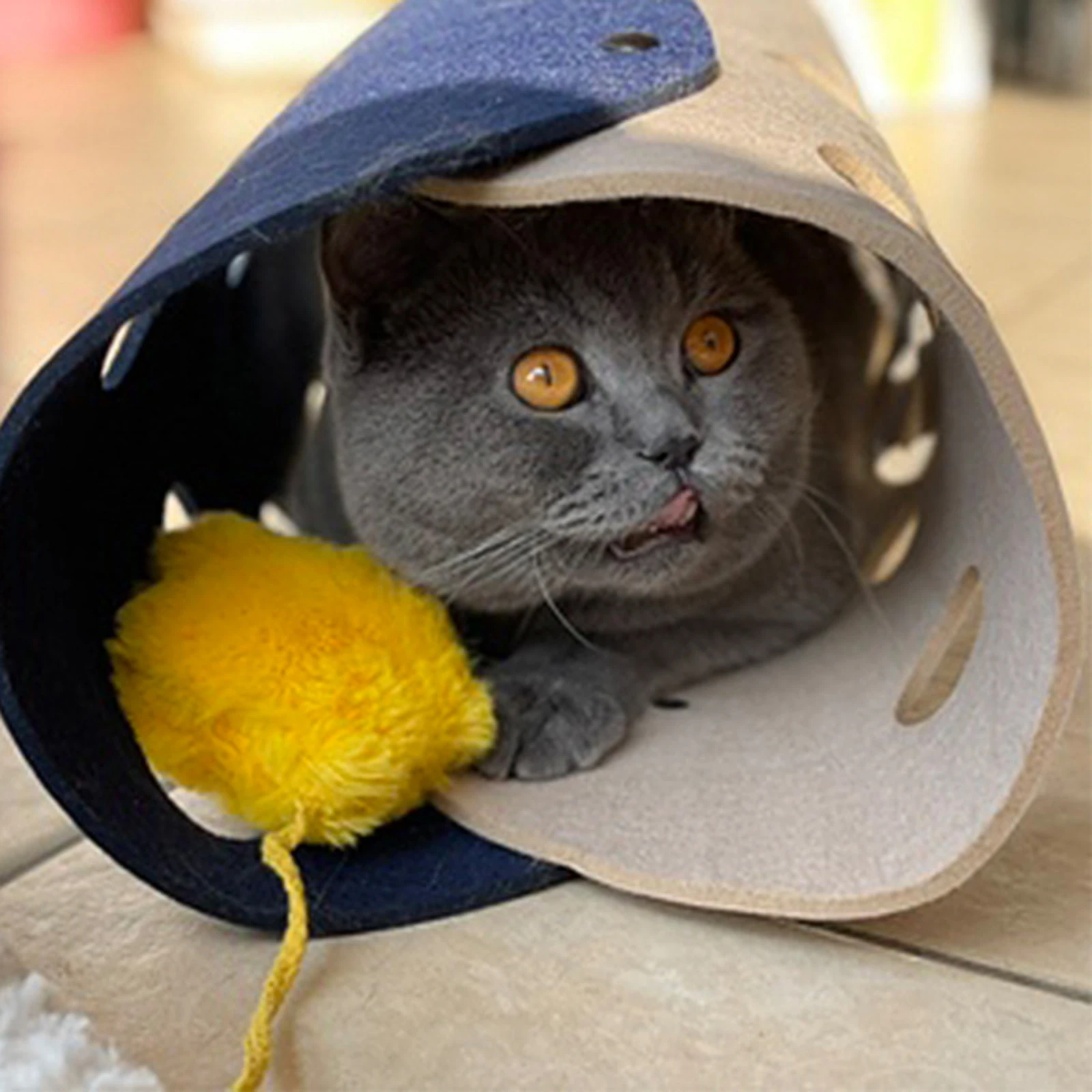 

2 Pcs DIY Cat Tunnels Toy Durable Pet Toys Play Tunnel Detachable Washable Felt Cat Puppy Kitty Rabbit Litter Pet Supplies