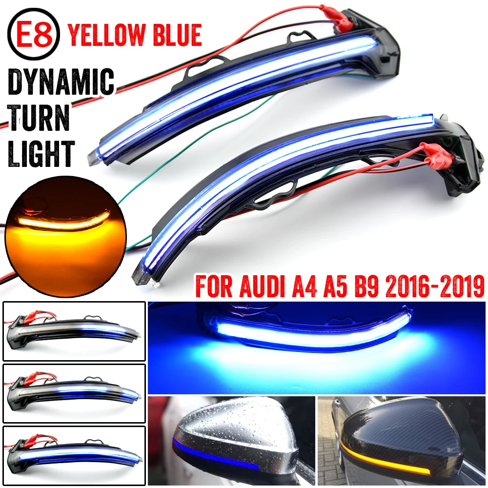 

For Audi A4 S4 RS4 B9 2016 2017 & A5 S5 RS5 2017 LED Side Wing Rearview Indicator Blinker Repeater Dynamic Turn Signal Light