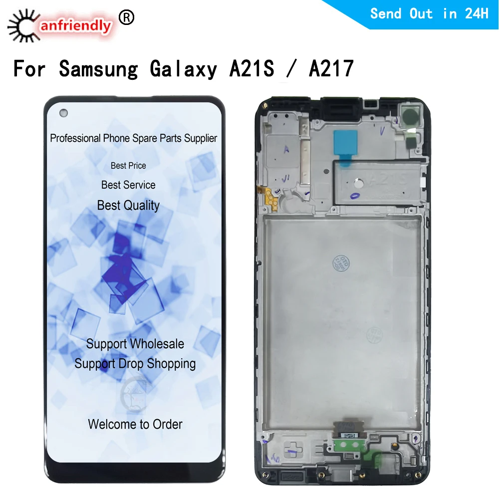 

LCD For Samsung Galaxy A21S SM-A217F A217F/DS A217F/DSN A217M A217 LCD display Screen Touch panel Digitizer with frame Assembly
