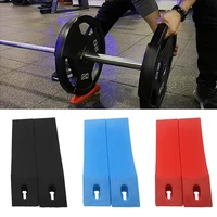 2pcs thicken weightlifting silicone mat barbell dumbbell training anti slip protection pad cushion for body building