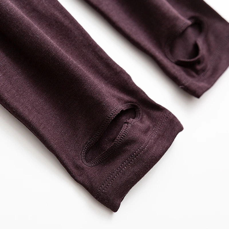 Женские шелковые кальсоны SuyaDream однотонные трикотажные термобрюки с кружевом и V