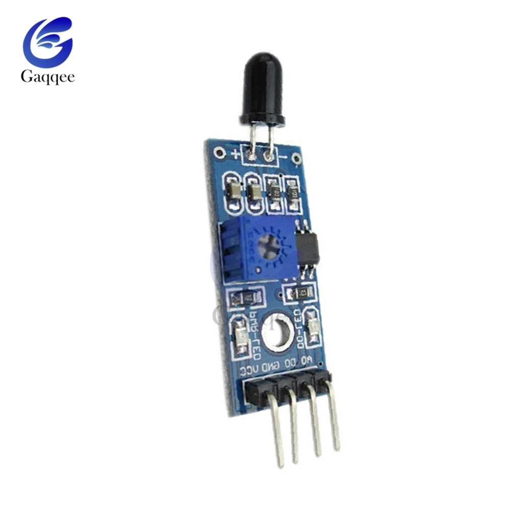 LM393 4 Pin ИК модуль датчика обнаружения пламени детектор огня инфракрасный
