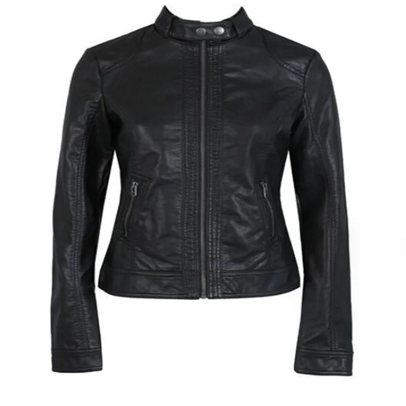 

2021 Fashion New Women's Jacket European Fashion Leather Jacket Pimkie Cleaning Single PU Leather Motorcycle Temale Women's Leat