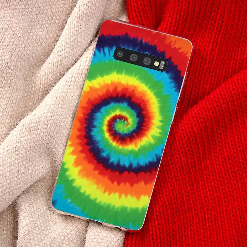 

Europe Tie Dye Colorful Phone Case Transparent for Samsung A71 S9 10 20 HUAWEI p30 40 honor 10i 8x xiaomi note 8 Pro 10t 11