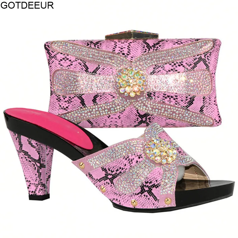 Новый комплект из туфель и комплекты с сумкой 2018 итальянская обувь сумка в