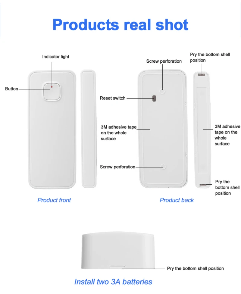 

Mini Window Door Alarm Sensor Wireless Door Lock Switch Security Alarm Host Accessories For Android&iOS APP Remote Control