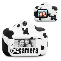 instant camera 2 4 inch screen rechargeable portable kids mini video camera printing paper 32g memory card decoration crafts