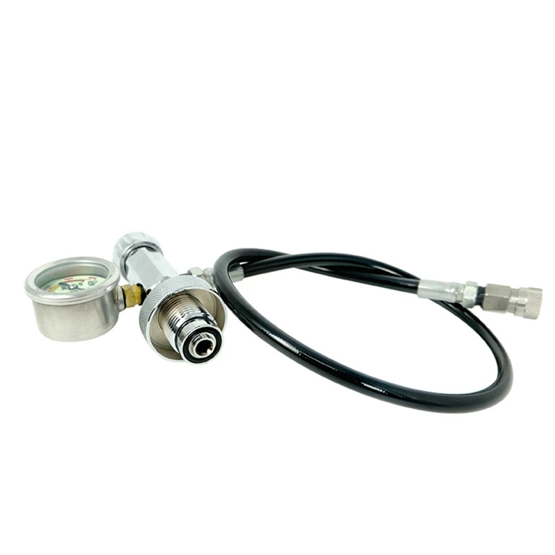 

Scuba Diving 5000 PSI PCP Tank Dual Gauge Charging Valve SCBA Refill Station with 6000 Psi Gauge 60cm Hose