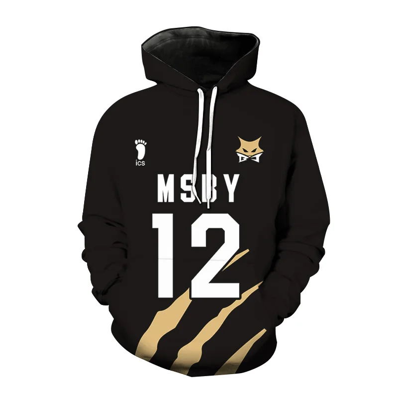 

Haikyuu MSBY Black Jackal 3D Print Men Women Casual Sweatshirts Hoodie Anime Harajuku Hip Hop Pullover Tops Coat