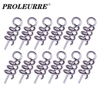 50 or 100pcslot spring lock pin crank hook fishing connector stainless steel swivels snap soft bait fishing accessories pesca