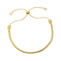 zhukou 2 8x280mm brass adjustable snake bracelet chain for jewelry making diy bracelet chains accessories modelvl22