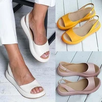 fashion candy color ladies sandals slippers summer breathable non slip shoes ladies sandals