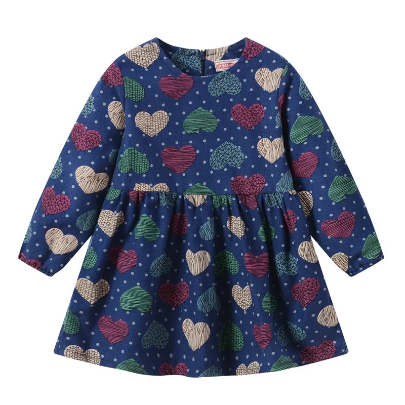 

Long-sleeved Dress 2020 Spring And Autumn New Girls Multi-color Children A-line Dress Baby Girls Cute Doll Shirt Toddler Dress